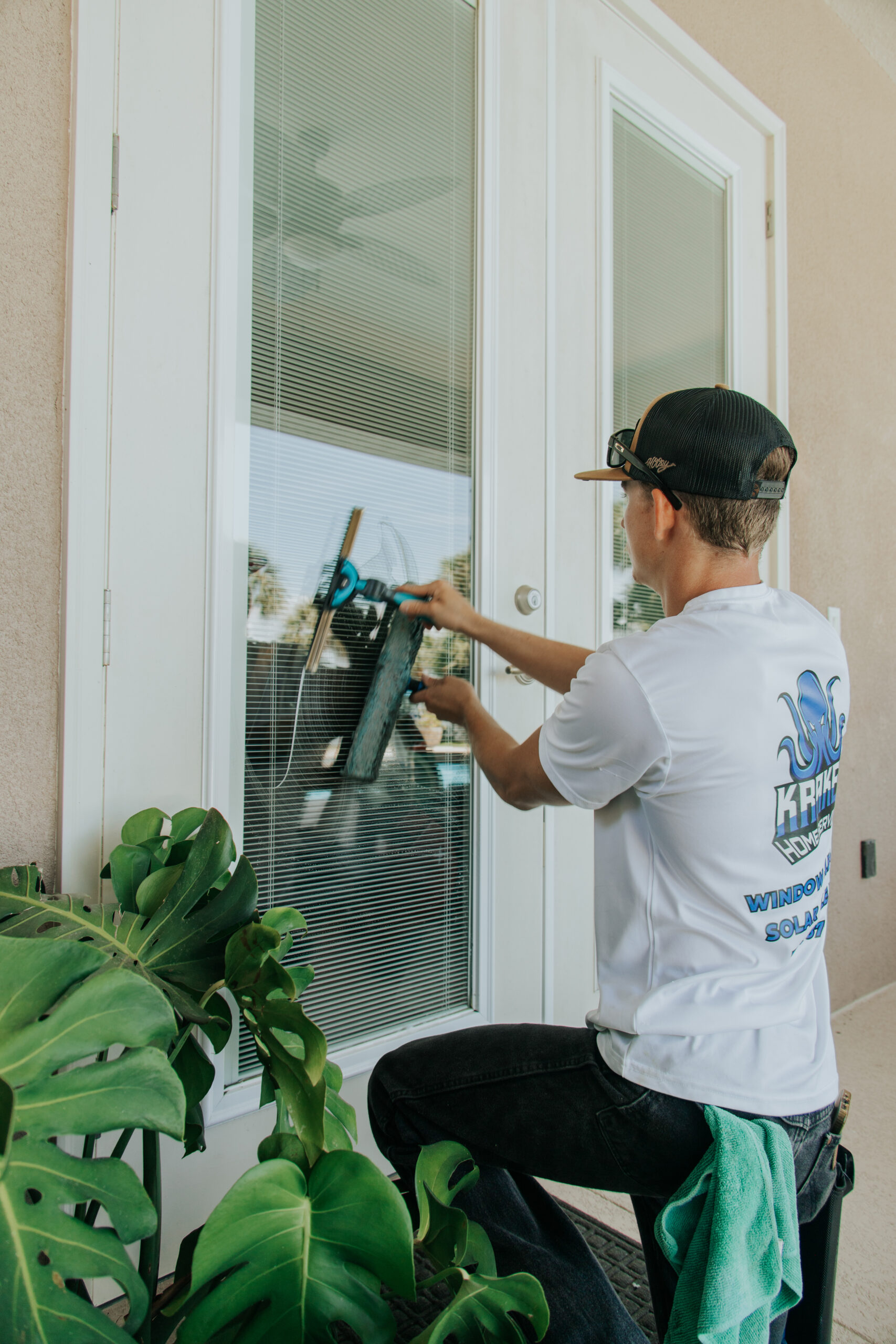 Window cleaning sliders and glass doors in Merritt Island Florida